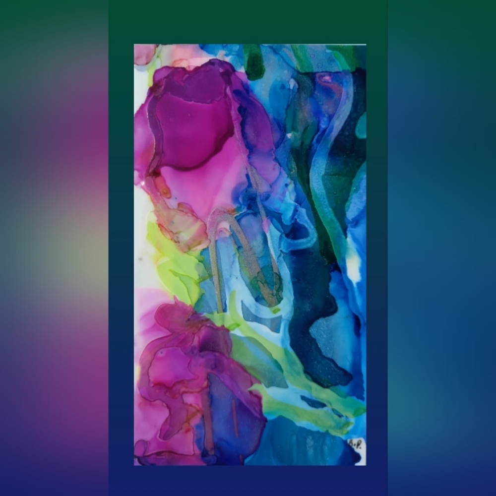 Abstract Alcohol Ink greeting cards